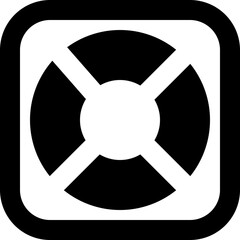 Fototapeta premium lifebuoy black solid icon