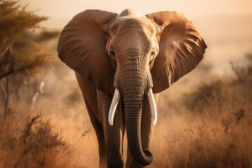 Fototapeta na wymiar Elephant in savannah