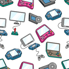 seamless pattern of joystick or joypad
