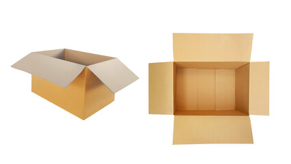 open cardboard box PNG transparent
