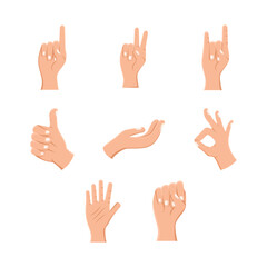 Hand Expression Logo Vector Template Design Illustration