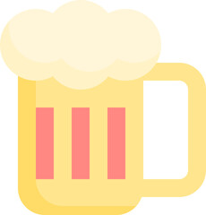 a mug of beer flat icon