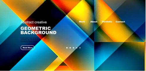 Dynamic triangle design with fluid gradient colors abstract background