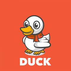 Duck mascot cartoon 