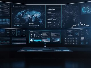 A futuristic and high-tech digital currency exchange platform