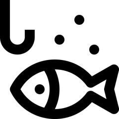 fishing black outline icon