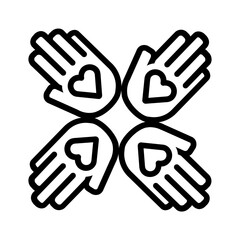 Black line icon for Tolerant