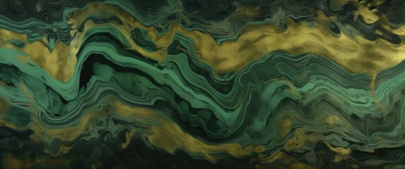 Fototapeta na wymiar luxury wallpaper. Green marble and gold abstract background texture. Dark green emerald marbling with natural luxury style swirls of marble and gold powder.