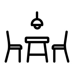 dining table line icon