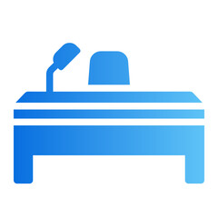 office desk gradient icon