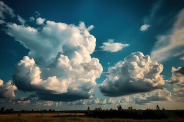 Fototapeta na wymiar Sky with Clouds and Sunshine (Generative AI)
