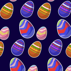 Colorful egg pattern suitable for easter day event