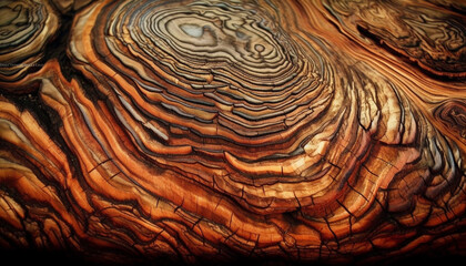 Natural pattern of old timber on tree trunk generated by AI