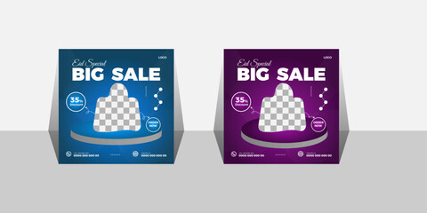 Brand new exclusive bag collection sale Eid Special Discount social media post banner template