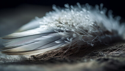 Fluffy quill pen, light as feather generated by AI