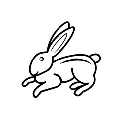 Fototapeta na wymiar rabbit line icon