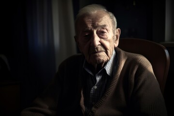 Older Gentleman in dramatic lighting created by Generative AI