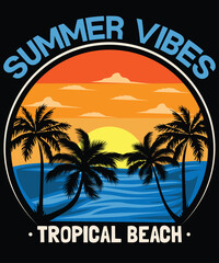 Beach-summer T-shirt Design Bundle
