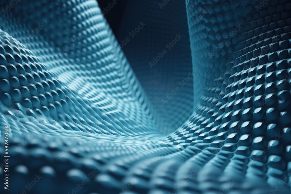 Aufkleber close-up view of a deep blue background with abstract patterns. generative ai