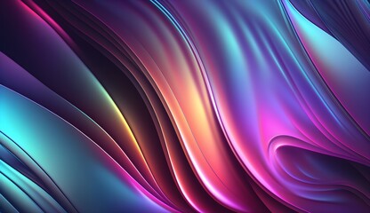Abstract Decent iridescent wallpaper background made up of 3d renders, , Colorful iridescent backgrounds, generative ai