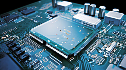 electronic circuit board with processor generative ai