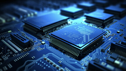 Fototapeta premium electronic circuit board generative ai