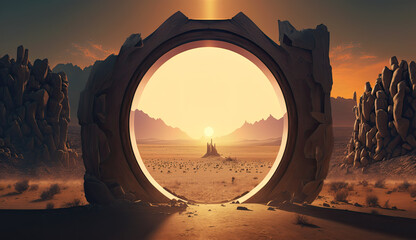 Cool portal which leads to other universe sunset image manipulation pt:3