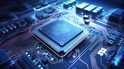 Fototapeta premium computer circuit board generative ai