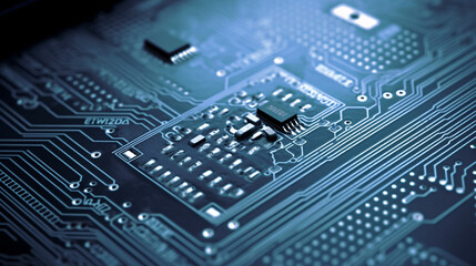 CPU chip device tech hardware mainboard background thumbnail generative ai
