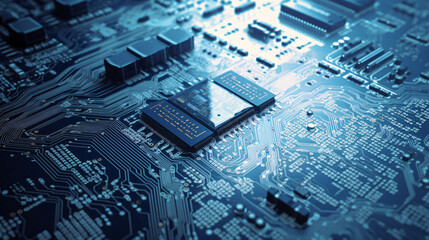 CPU chip device tech hardware mainboard background thumbnail generative ai