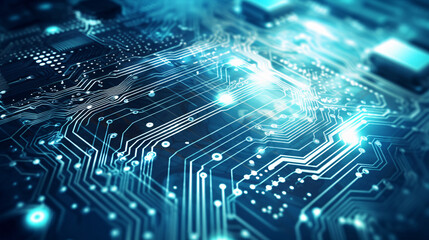 Obraz premium CPU chip device tech hardware mainboard background thumbnail generative ai