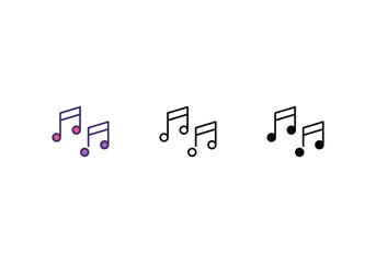 Music icon vector stock.