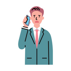 人物_ビジネス03_男性_上半身_スマホで通話_困る