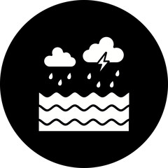 Sea Storm Glyph Inverted Icon