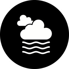 Fog Glyph Inverted Icon