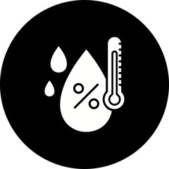 Humidity Glyph Inverted Icon