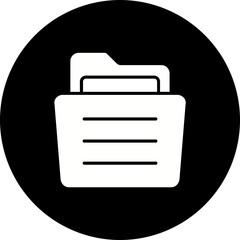 Folder Glyph Inverted Icon