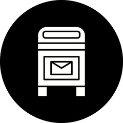 Mailbox Glyph Inverted Icon