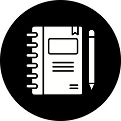 Notebook Glyph Inverted Icon