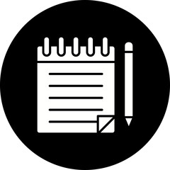 Notes Glyph Inverted Icon
