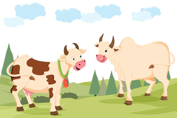 Talking Cute animal Cow and Ox