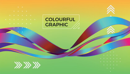 3d dynamic brush waves, colorful flow. Abstract acrylic marble graphic, ink projection, liquid paint line, futuristic form in motion. Web banner template. Curve stripes. Vector art elements