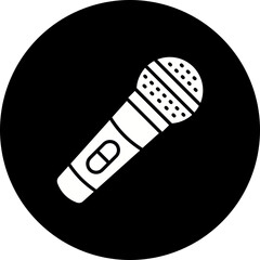 Microphone Glyph Inverted Icon