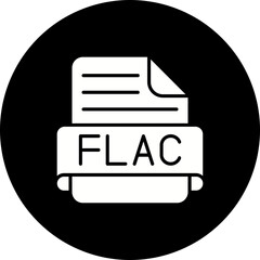Flac Glyph Inverted Icon