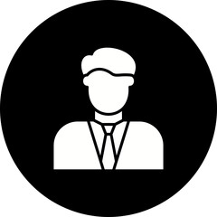 Accountant Glyph Inverted Icon