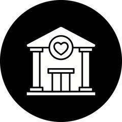 Non Profit Organization Glyph Inverted Icon