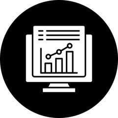 Statistics Glyph Inverted Icon