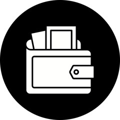 Wallet Glyph Inverted Icon