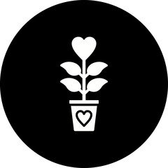 Plant Glyph Inverted Icon