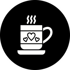 Coffee Glyph Inverted Icon